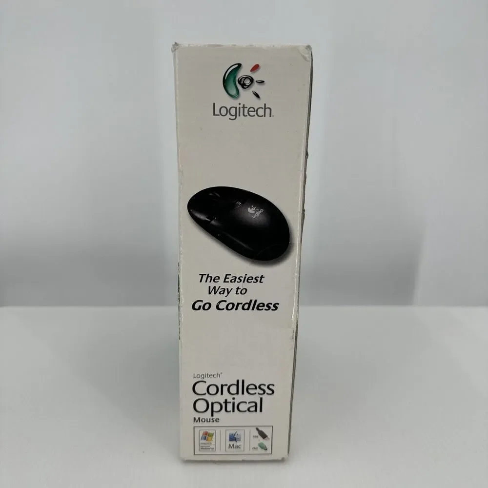 [NEW SEALED] Logitech Cordless Optical Mouse 910-000132 USB / PS2 in‎ Box